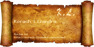 Korach Lizandra névjegykártya